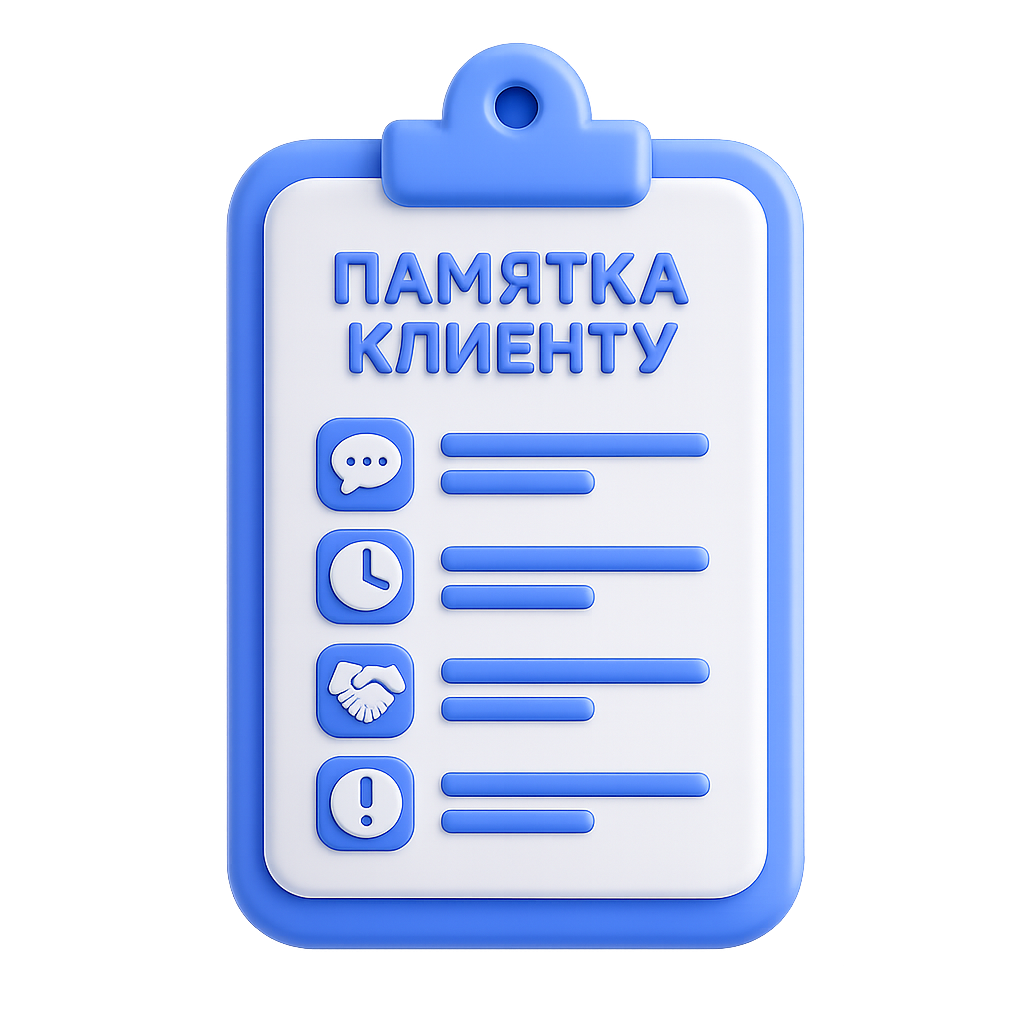 Памятка клиента